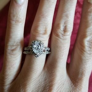 CLEARANCE: Sterling Silver Wedding Set